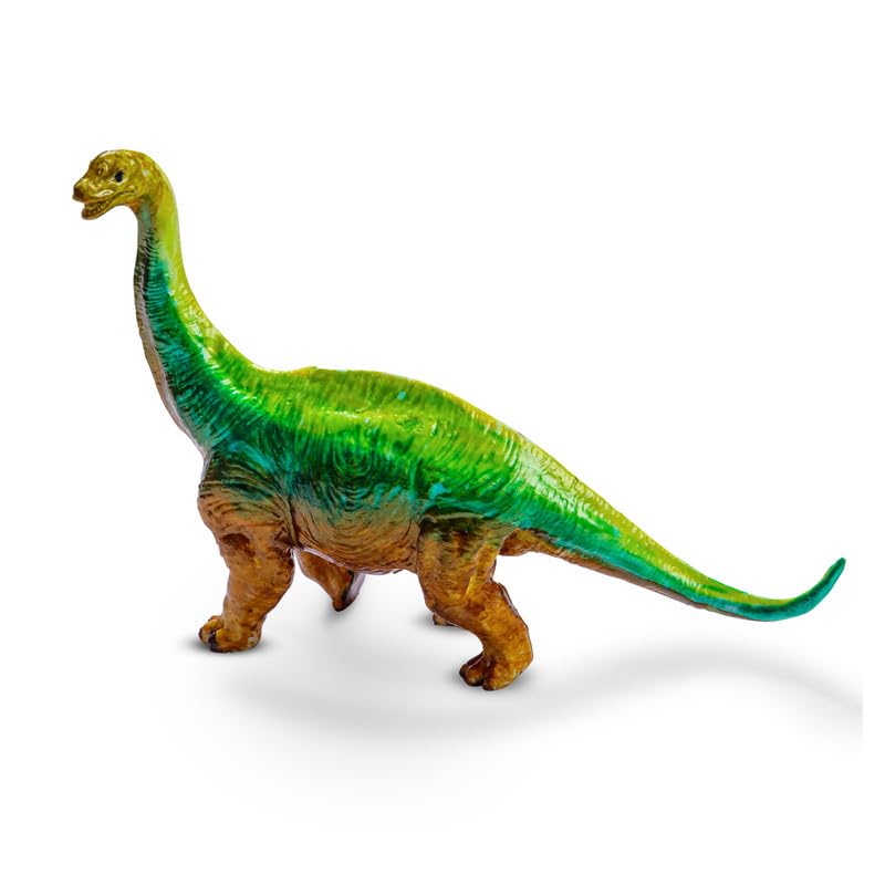 Kimon Toys Paint Your Own 3D Dinosaur - Brachiosaurs with 6 Washable Colour & Brush l Activity Art & Craft Kit for Boys & Girls | Educational Painting Kit Set | Dinosaur Playing Toy