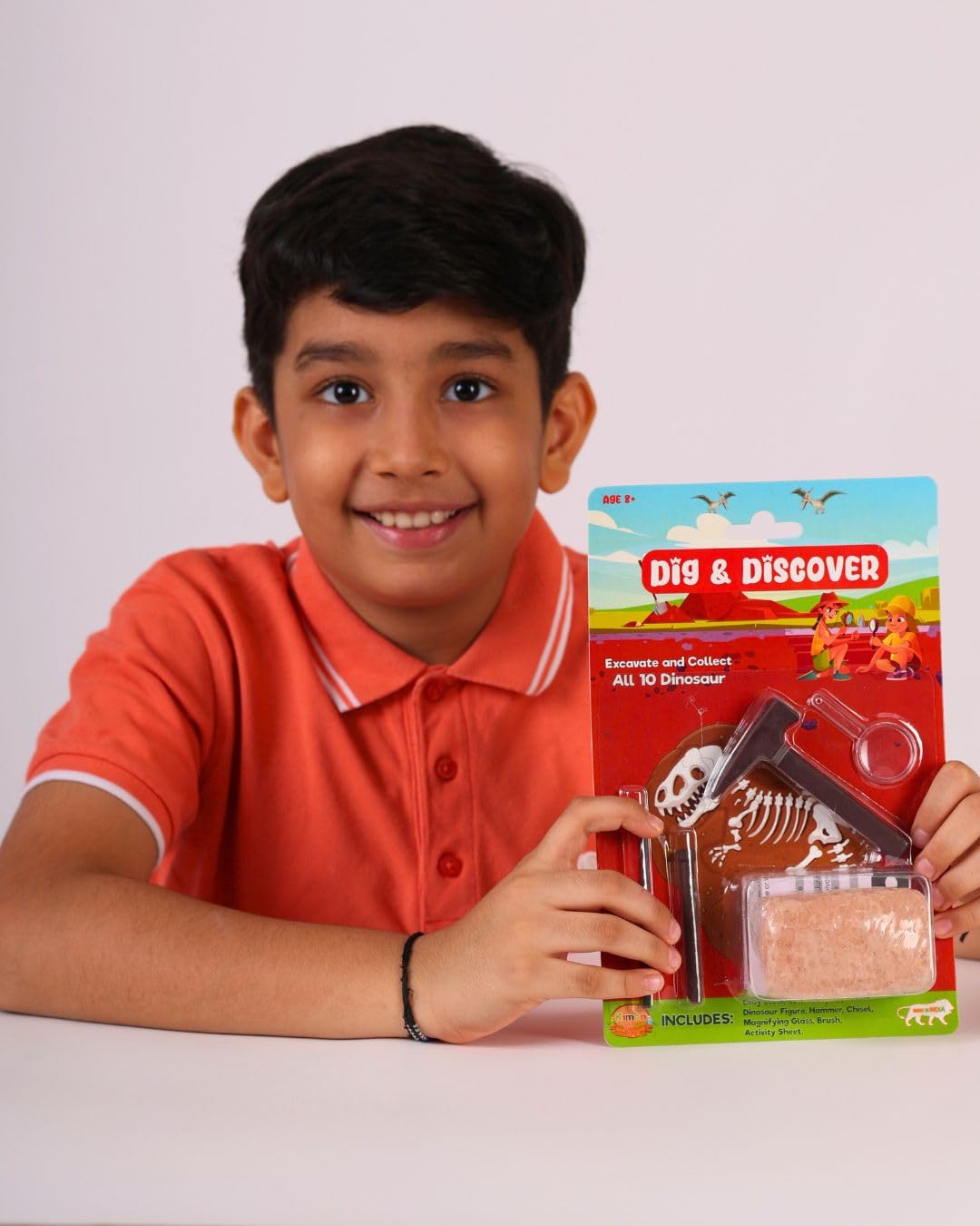 Dig & Discover Dinosaur Excavation Kit - 10 Surprise Dinos to Dig & Discover | Educational Science Activities for Kids | STEM Toy Gift for Boys and Girls