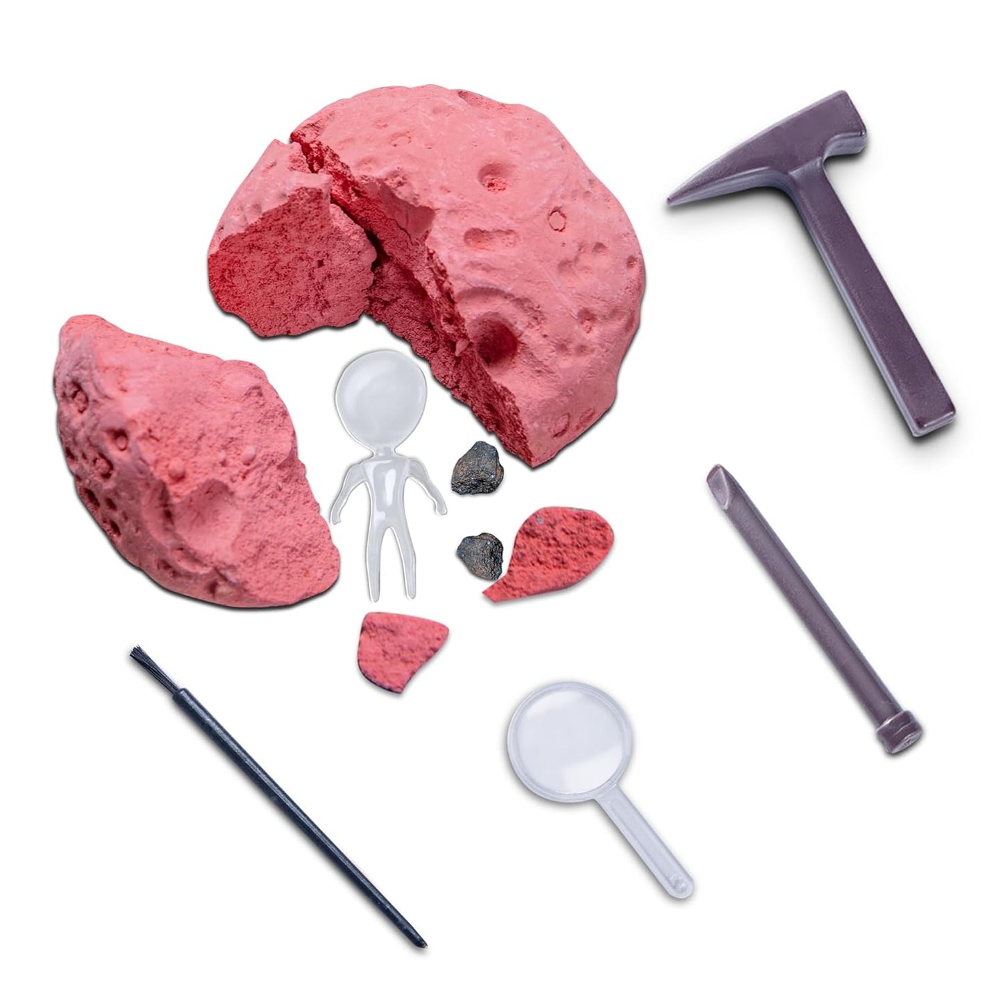 Dig & Discover - Space Excavation - Mars Excavation Kit - with Glow- in-Dark Surprise Alien and Actual Magnatite
