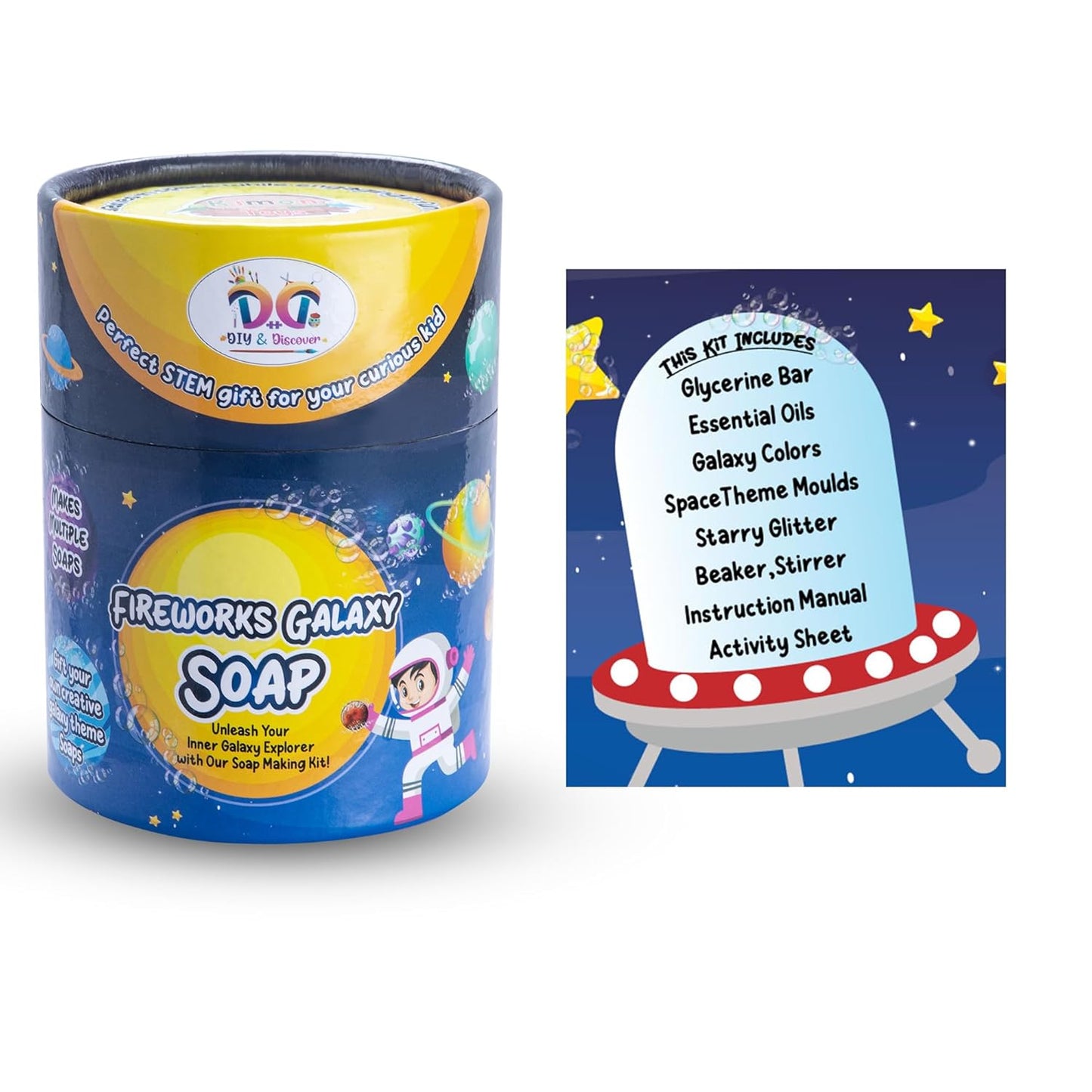 Kimon Toys DIY & Discover Fireworks Galaxy Soap DIY Kit