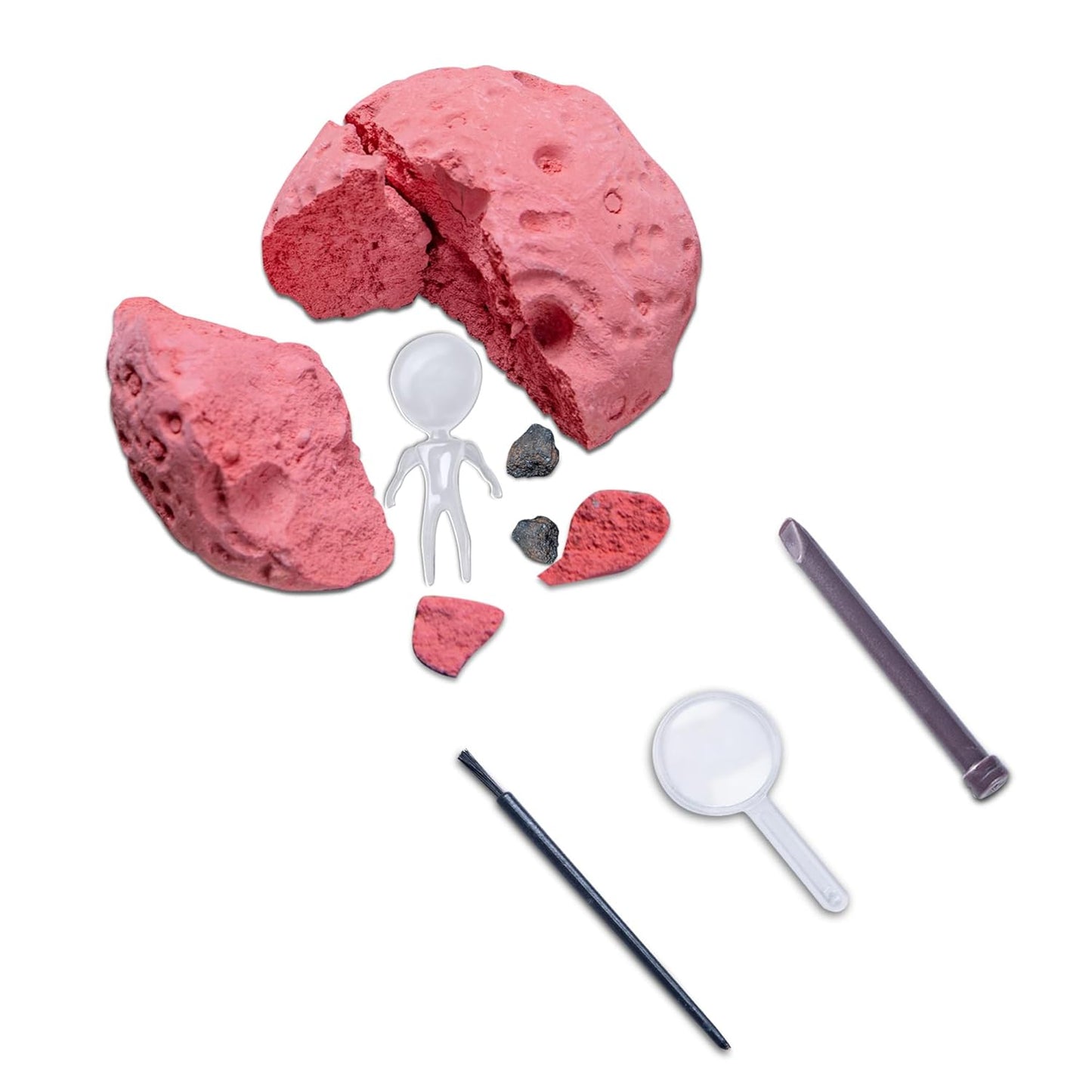 Dig & Discover Excavation of Moon and Mars with Glow-in-Dark Surprise Fun & Education Toys for Kids | Space-Themed Activity Toy Kit Set for Boys and Girls (Moon Mark Combo 01).