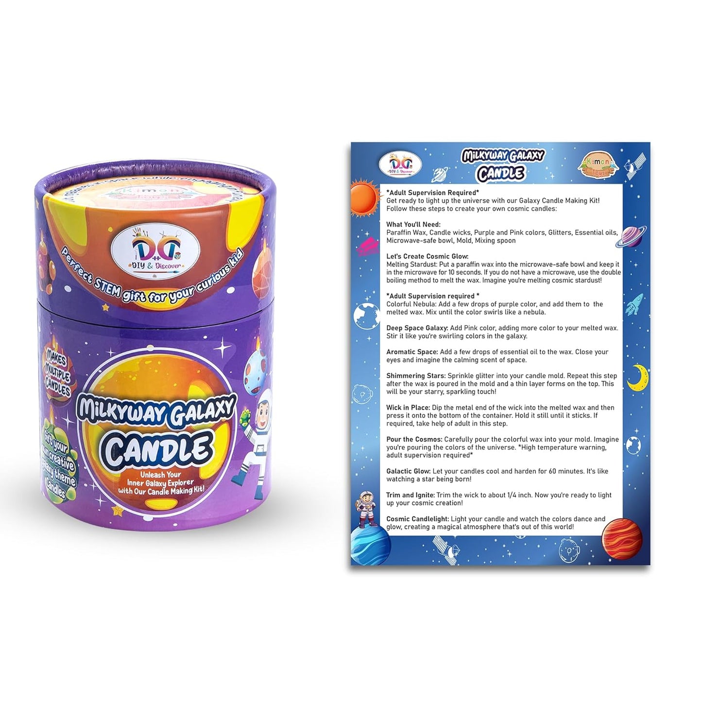 Kimon Toys DIY & Discover Milkyway Galaxy Bath Bomb DIY Kit
