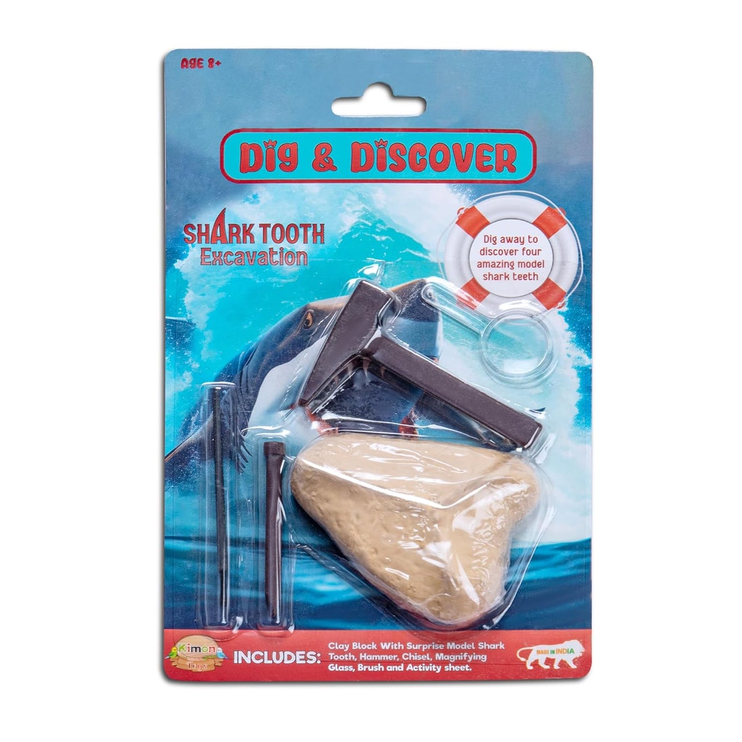 Dig & Discover Excavation Kit Blister Combo 5 - Glow-in-Dark Surprise, Moon, Mars, Gold Mining, Dinosaur Excavation, Shark Tooth Specimens | Fun & Educational Activity | Realistic Toys Gifts for Kids