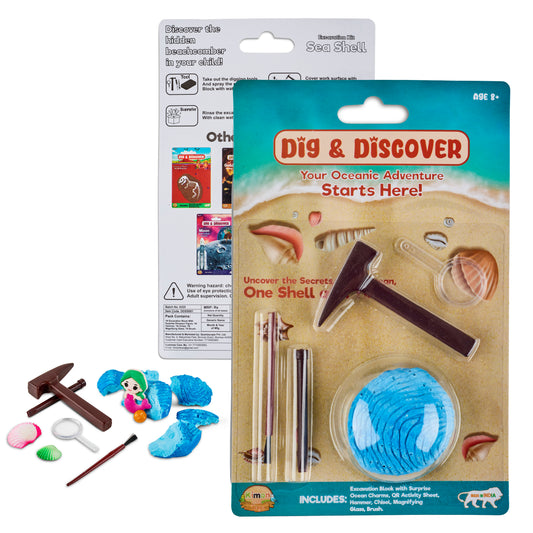 Dig & Discover Mermaid Excavation Kit with Oceanic Adventure | Fun & Educational Toy for Boys & Girls | Mermaid-Themed Activity for Kids
