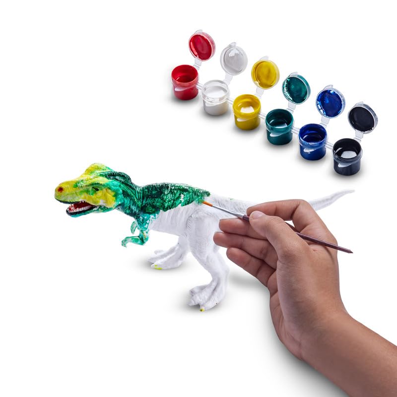 Kimon Toys Paint Your Own 3D Dinosaur - T-Rex with 6 Washable Colour & Brush l Activity Art & Craft Kit for Boys & Girls | Educational Painting Kit Set | Dinosaur Playing Toy