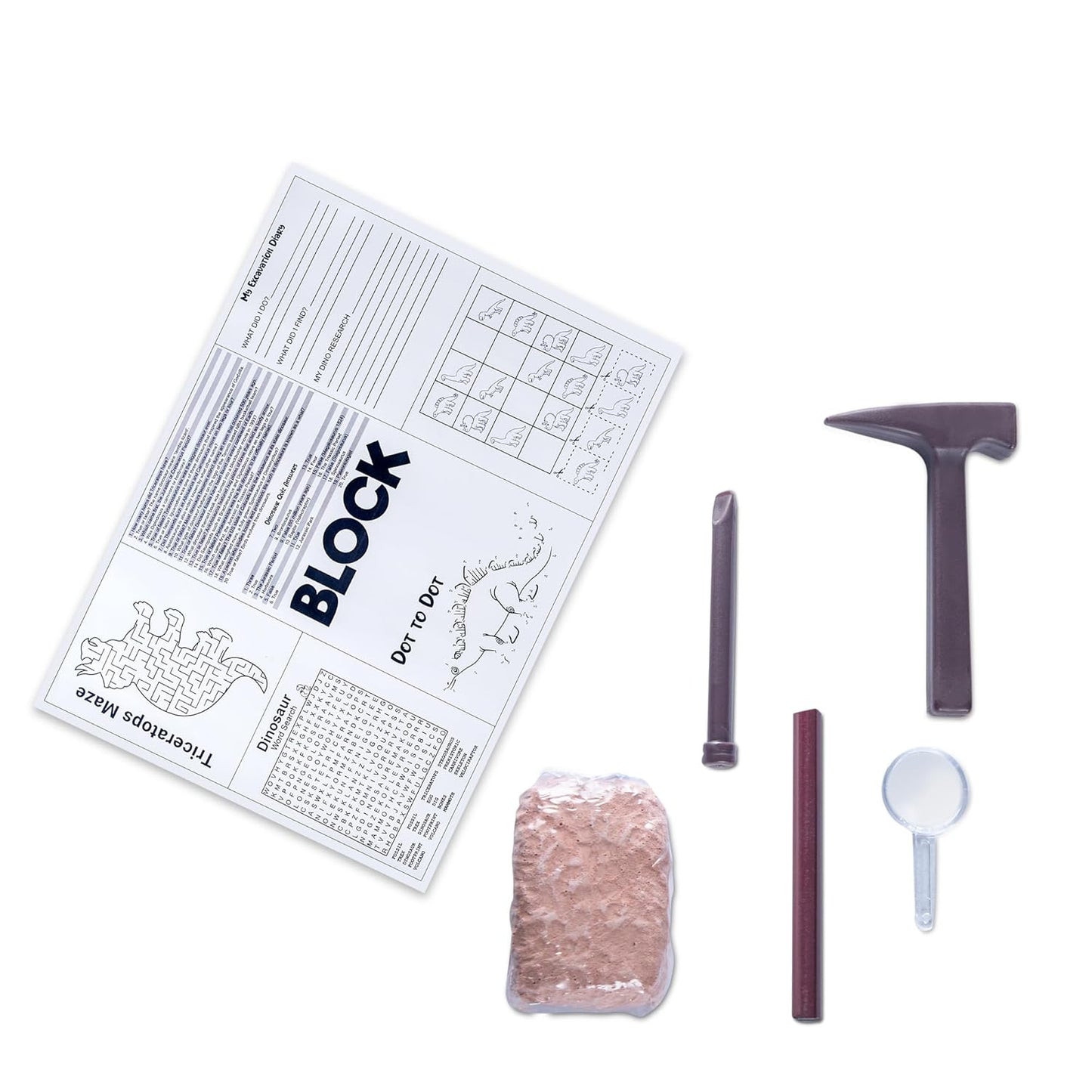 Dig & Discover Dinosaur Excavation Kit - 10 Surprise Dinos to Dig & Discover | Educational Science Activities for Kids | STEM Toy Gift for Boys and Girls