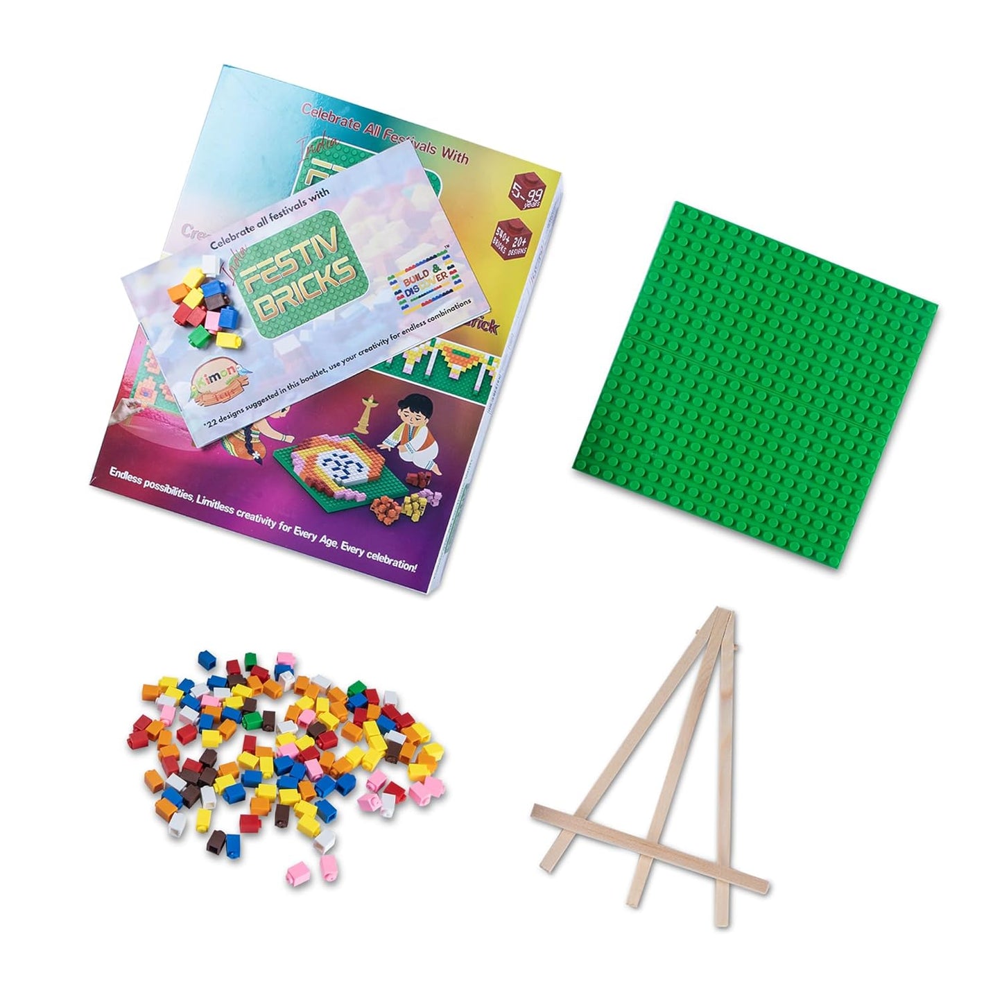 India Festival Building Block Toy, Age 5 to 99+, Diwali, Christmas, Eid, Republic Day, Other Festivals and Occassions | Educational STEM | Gift for Kids and Adults