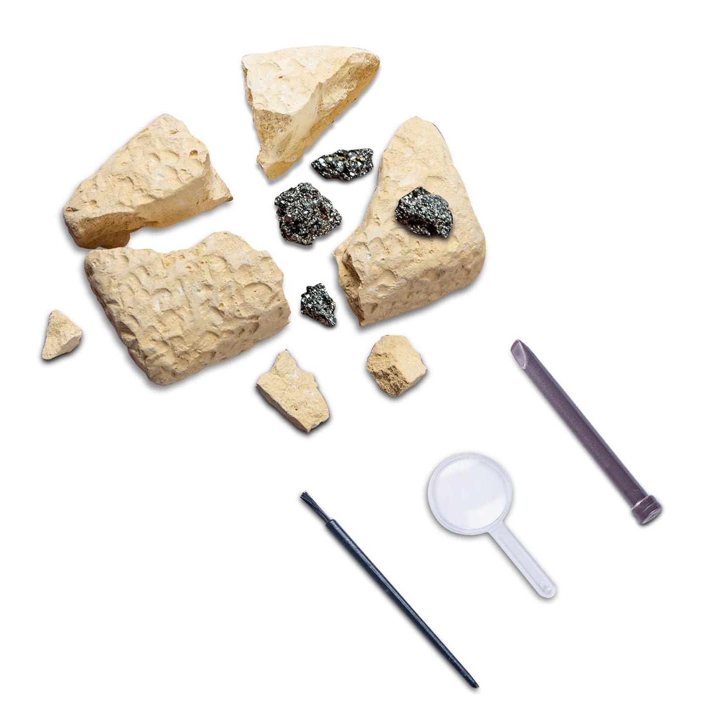 Dig & Discover Excavation of Gold and Dino with Pyrite Nugget and Dino Surprise Fun Education Toys for Kids | Science Kit Educational Realistic Toys Gifts for Boys and Girls. Activity Toy Kit Set.