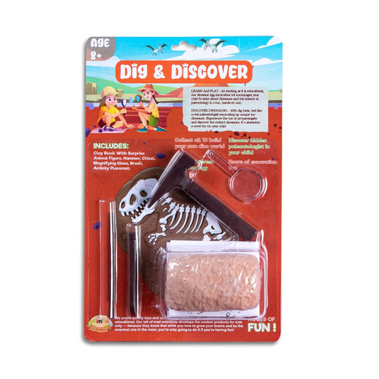 Dig & Discover Dinosaur Excavation Kit - 10 Surprise Dinos to Dig & Discover | Educational Science Activities for Kids | STEM Toy Gift for Boys and Girls