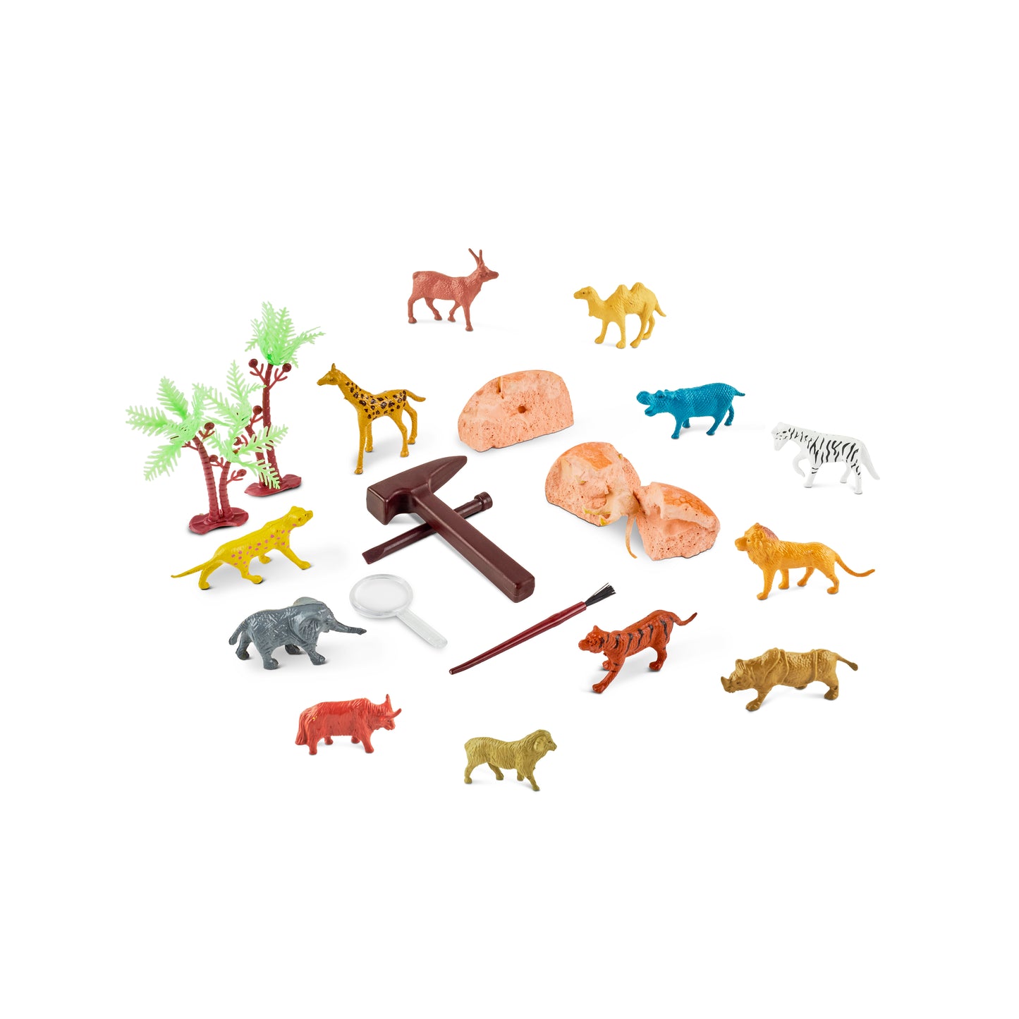 Dig & Discover Jungle Animal Excavation Kit - Animals Fun Educational Toys for Kids | Science Activity Set with Realistic Toys - Gifts for Boys and Girls