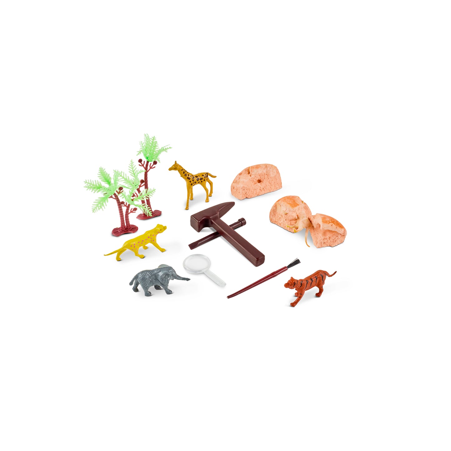 Dig & Discover Jungle Animal Excavation Kit - Animals Fun Educational Toys for Kids | Science Activity Set with Realistic Toys - Gifts for Boys and Girls