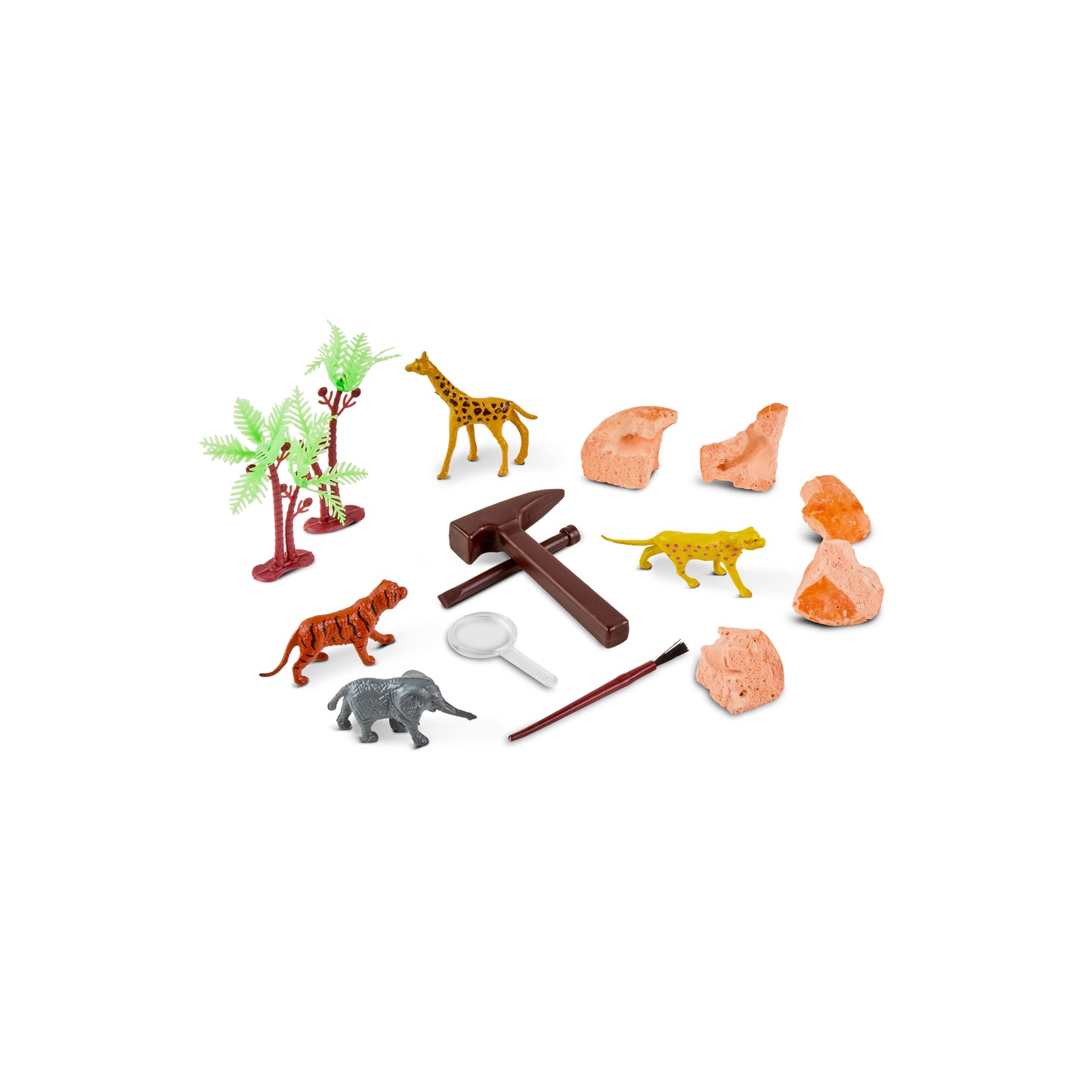 Dig & Discover Jungle Animal Excavation Kit - Animals Fun Educational Toys for Kids | Science Activity Set with Realistic Toys - Gifts for Boys and Girls